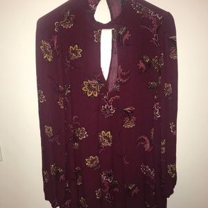 Floral longline blouse